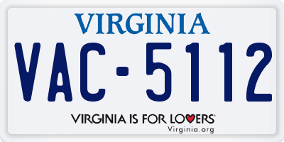 VA license plate VAC5112