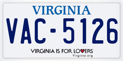 VA license plate VAC5126
