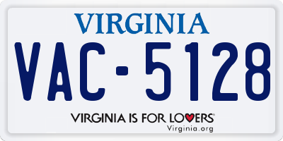 VA license plate VAC5128