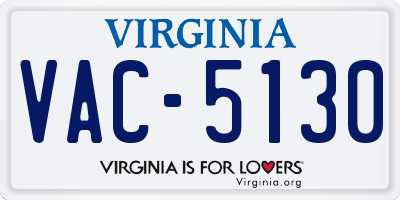 VA license plate VAC5130