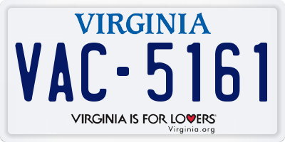 VA license plate VAC5161