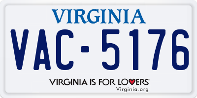 VA license plate VAC5176