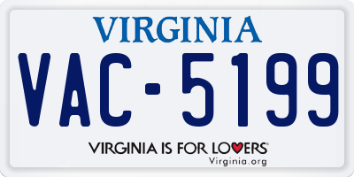 VA license plate VAC5199