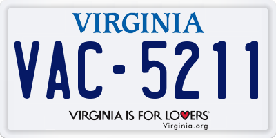 VA license plate VAC5211