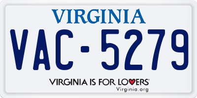 VA license plate VAC5279