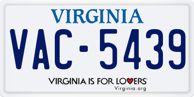 VA license plate VAC5439