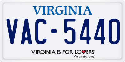 VA license plate VAC5440