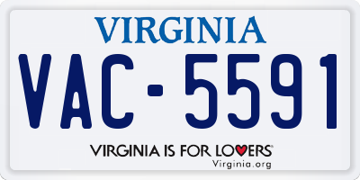 VA license plate VAC5591
