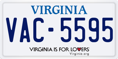 VA license plate VAC5595