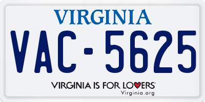 VA license plate VAC5625