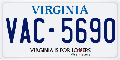 VA license plate VAC5690