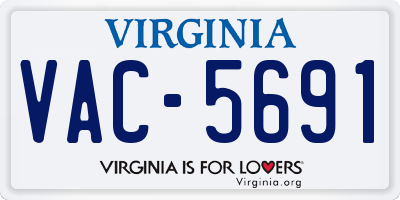 VA license plate VAC5691