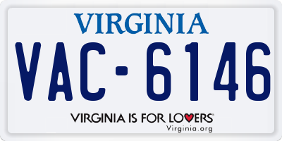 VA license plate VAC6146