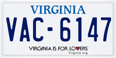 VA license plate VAC6147