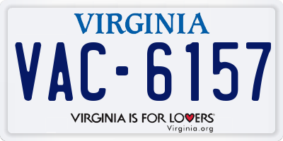 VA license plate VAC6157