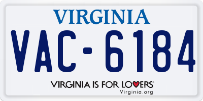 VA license plate VAC6184