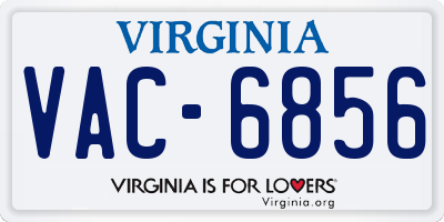 VA license plate VAC6856