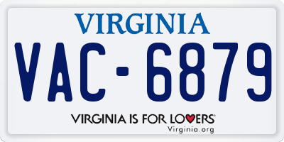 VA license plate VAC6879