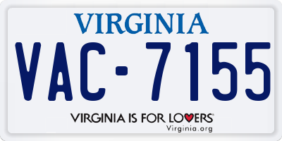 VA license plate VAC7155
