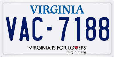 VA license plate VAC7188