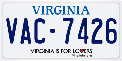 VA license plate VAC7426