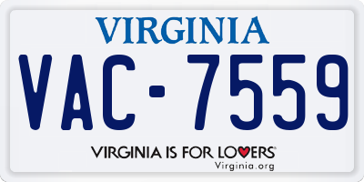 VA license plate VAC7559