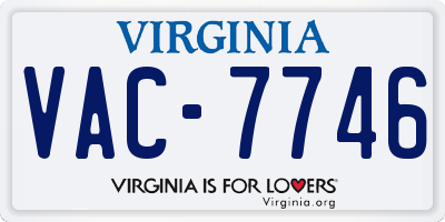 VA license plate VAC7746
