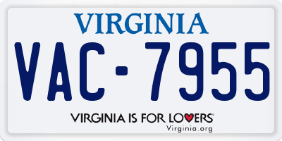 VA license plate VAC7955