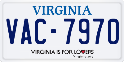 VA license plate VAC7970