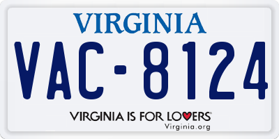 VA license plate VAC8124