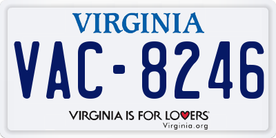 VA license plate VAC8246