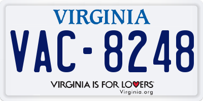 VA license plate VAC8248