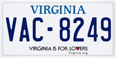 VA license plate VAC8249