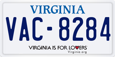 VA license plate VAC8284