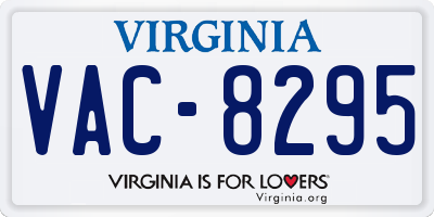 VA license plate VAC8295