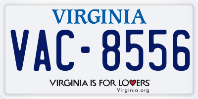 VA license plate VAC8556