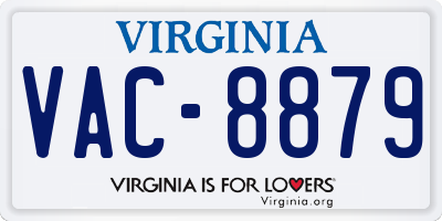 VA license plate VAC8879