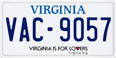 VA license plate VAC9057