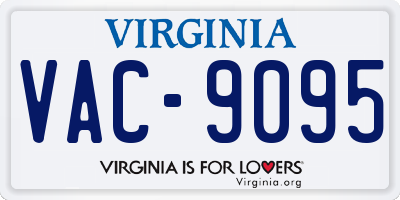 VA license plate VAC9095