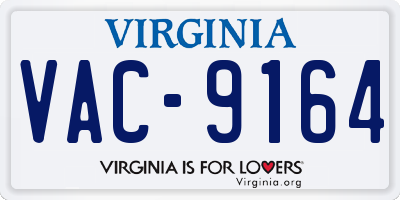 VA license plate VAC9164