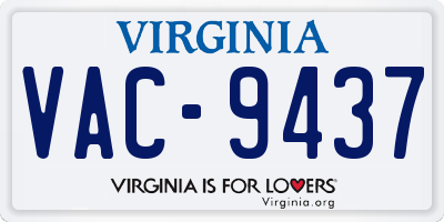 VA license plate VAC9437