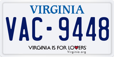 VA license plate VAC9448