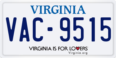 VA license plate VAC9515
