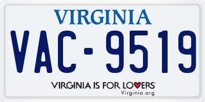 VA license plate VAC9519