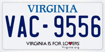 VA license plate VAC9556