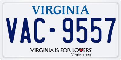 VA license plate VAC9557