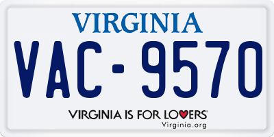VA license plate VAC9570