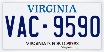 VA license plate VAC9590