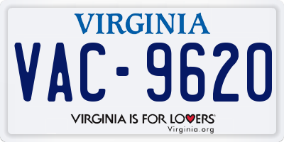VA license plate VAC9620
