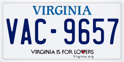 VA license plate VAC9657